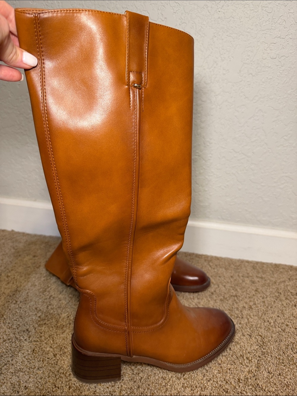 Amazon Women's Over-the-Knee Pull-On Boots in Cognac